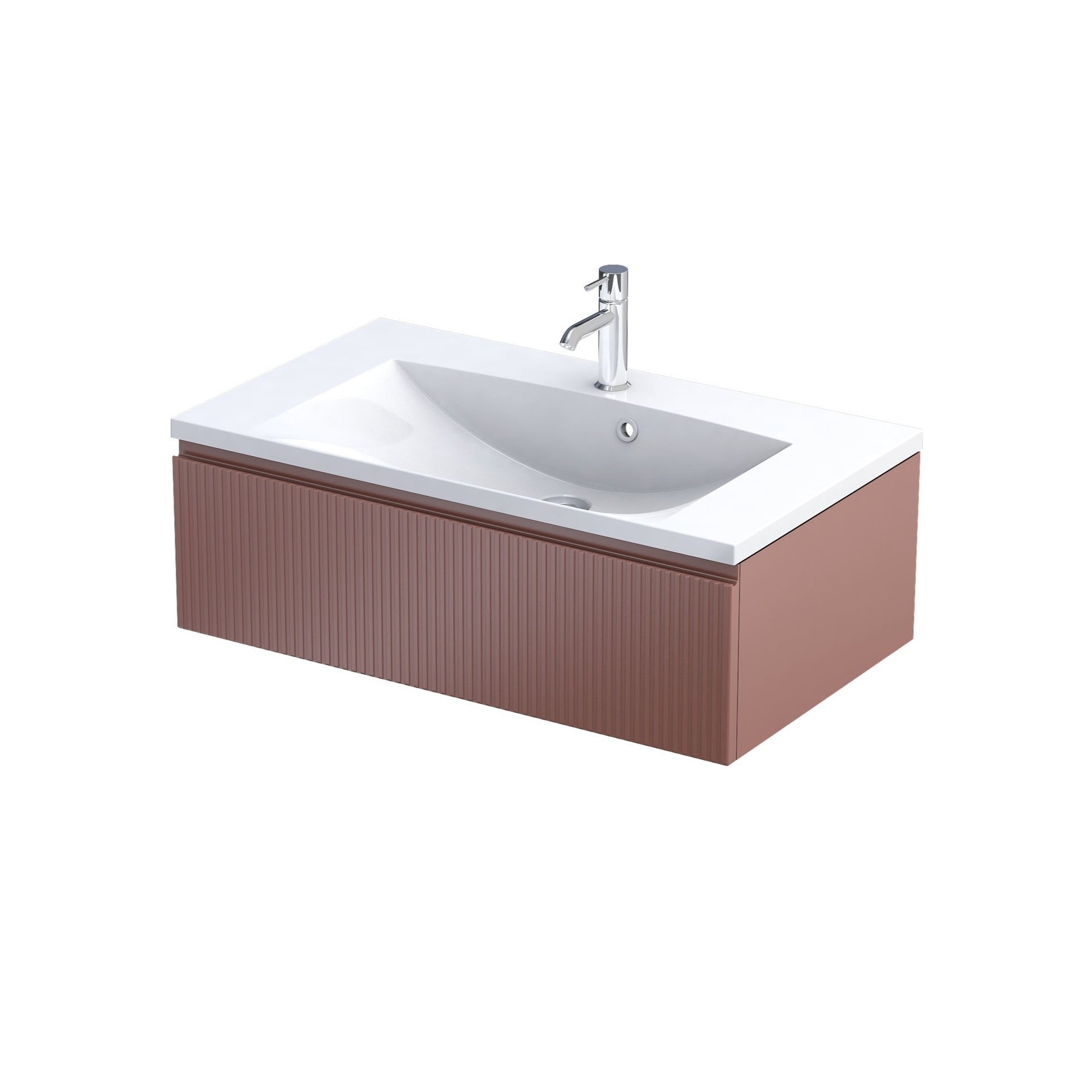 Szafka łazienkowa pod umywalkę Oristo Brylant 80 cm czerwony mat OR36-SD1S-80-19R