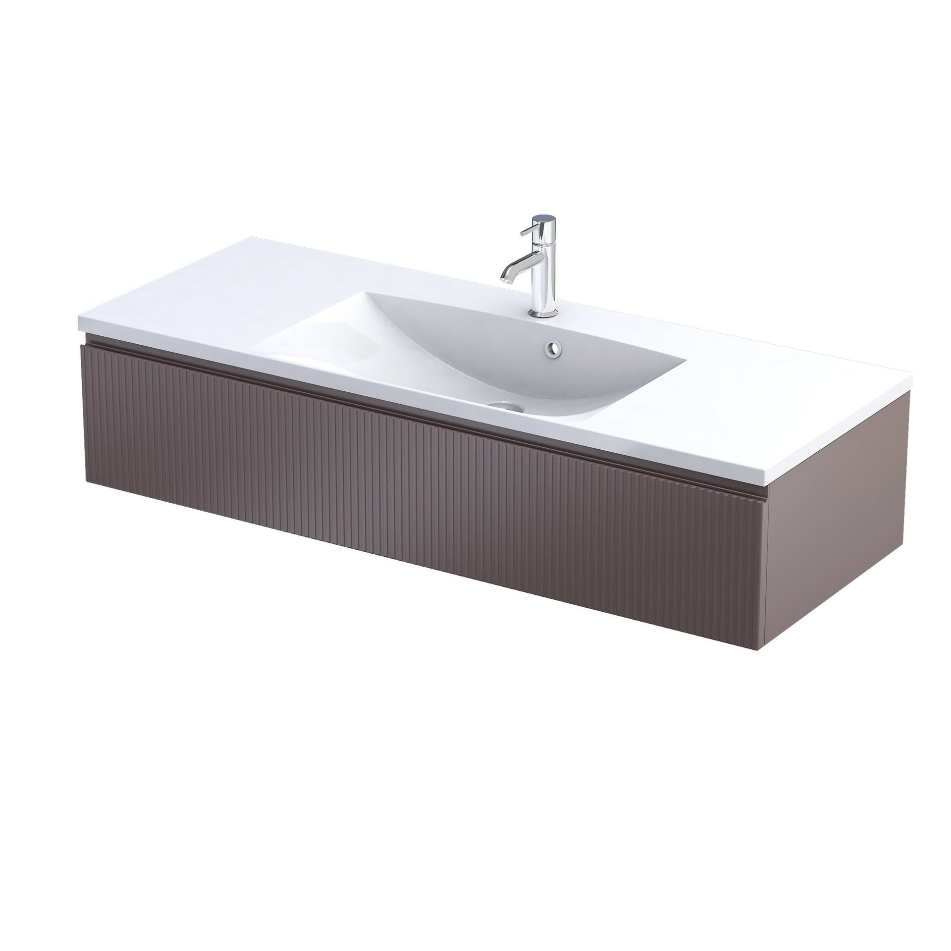 Szafka łazienkowa pod umywalkę Oristo Brylant 120 cm brązowy mat OR36-SD1S-120-21R