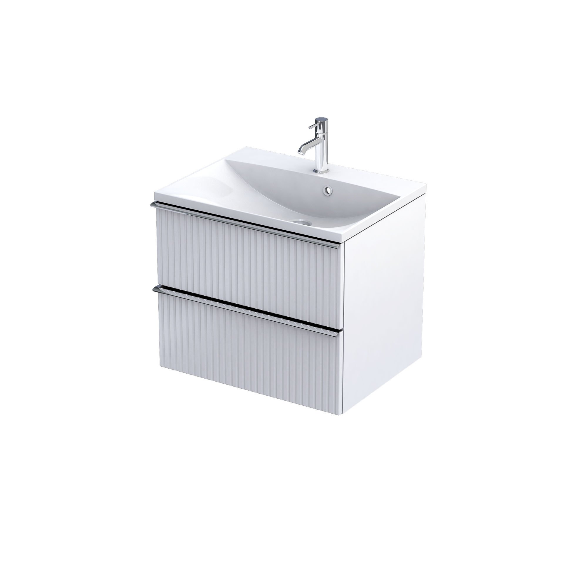 Szafka łazienkowa pod umywalkę Oristo Etna 60 cm biały mat OR52-SD2S-60-2R