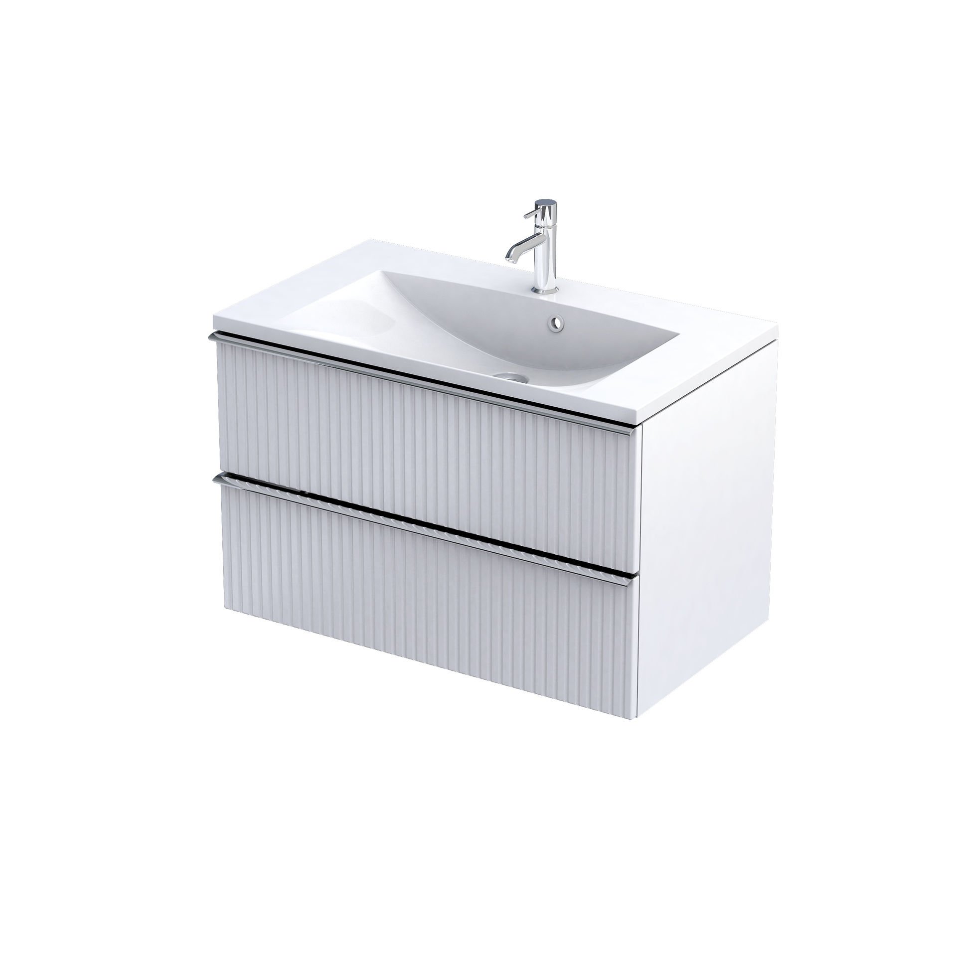 Szafka łazienkowa pod umywalkę Oristo Etna 70 cm biały mat OR52-SD2S-80-2R