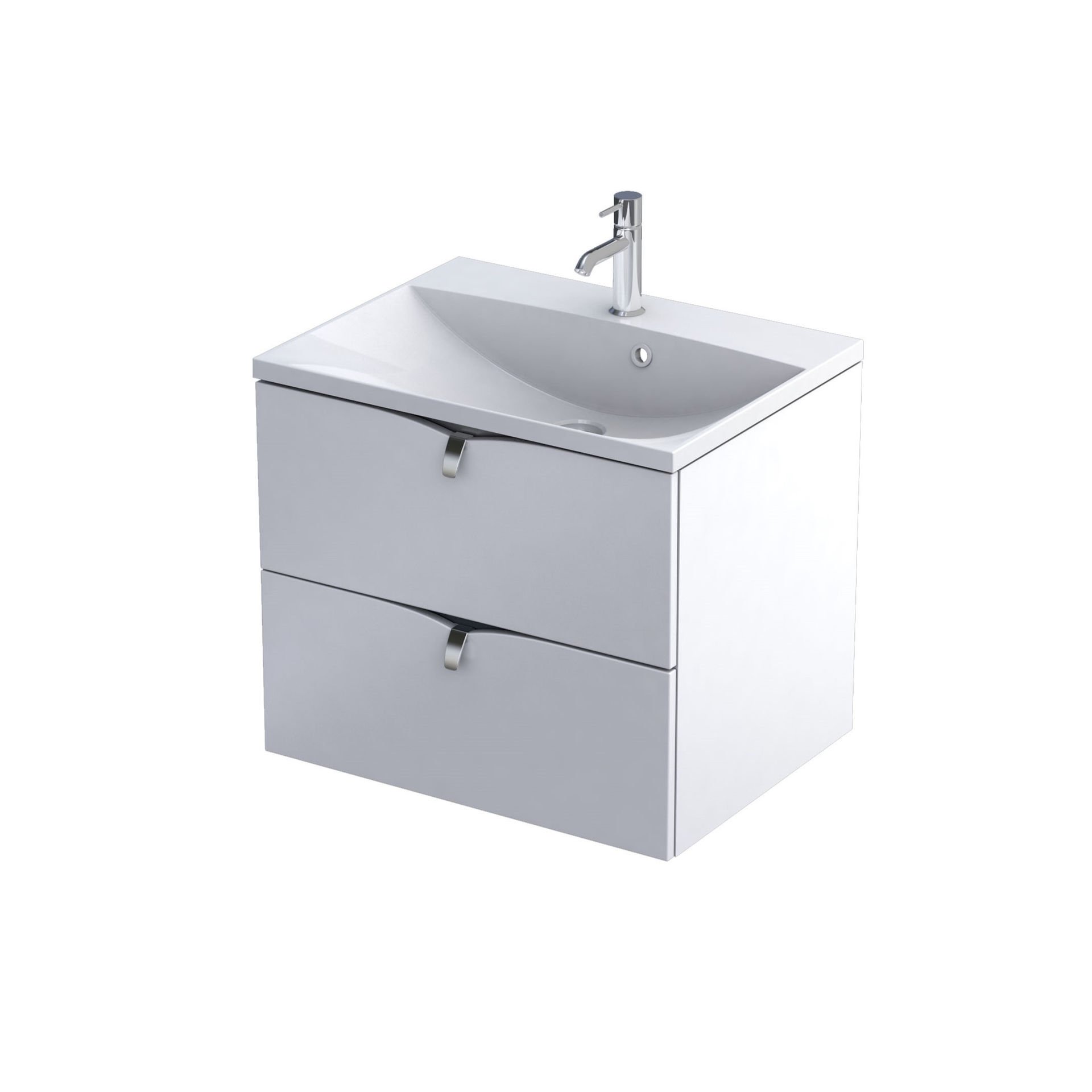 Szafka łazienkowa pod umywalkę Oristo Siena 60 cm biały mat OR45-SD2S-60-2