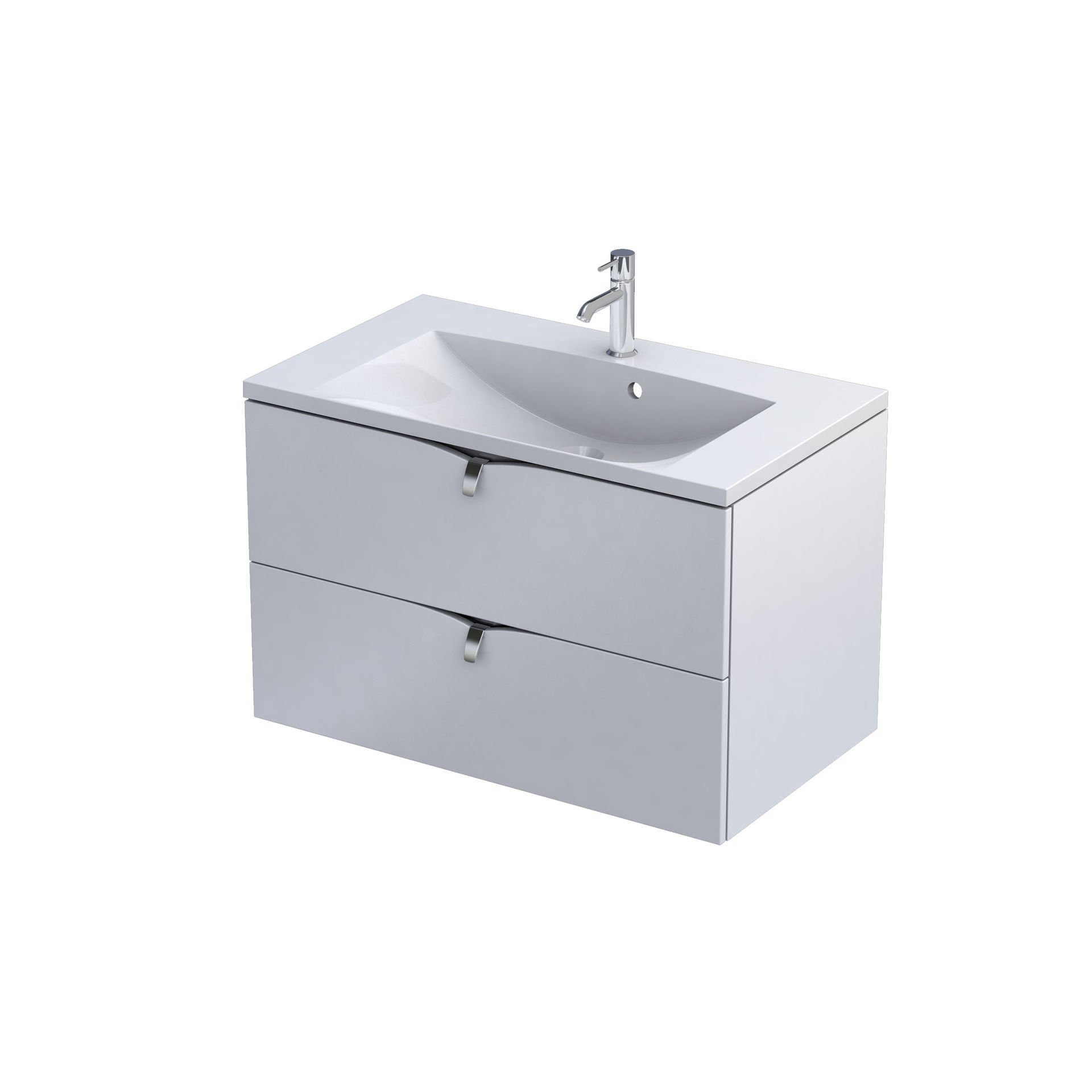 Szafka łazienkowa pod umywalkę Oristo Siena 80 cm biały mat OR45-SD2S-80-2