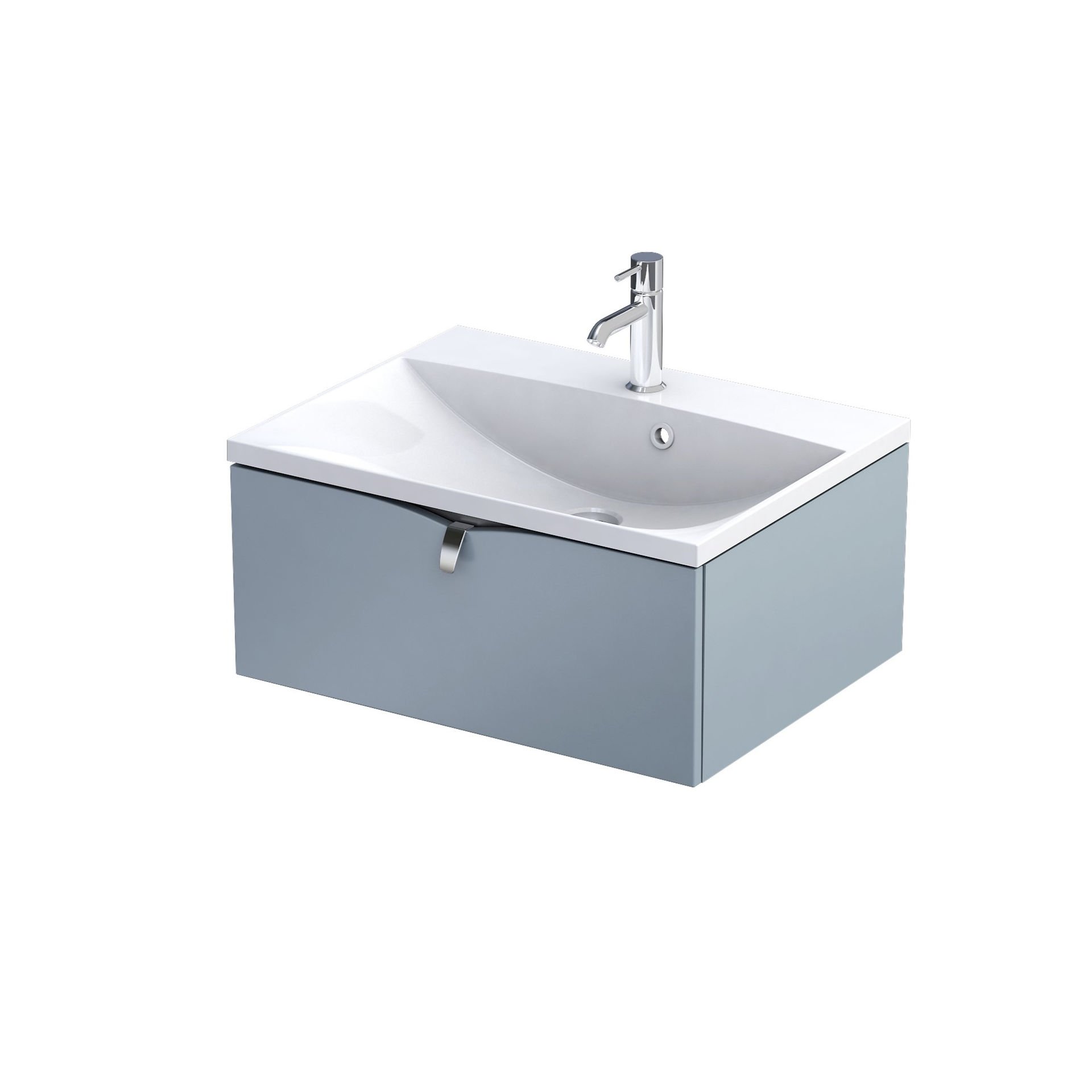 Szafka łazienkowa pod umywalkę Oristo Siena 60 cm niebieski mat OR45-SD1S-60-16