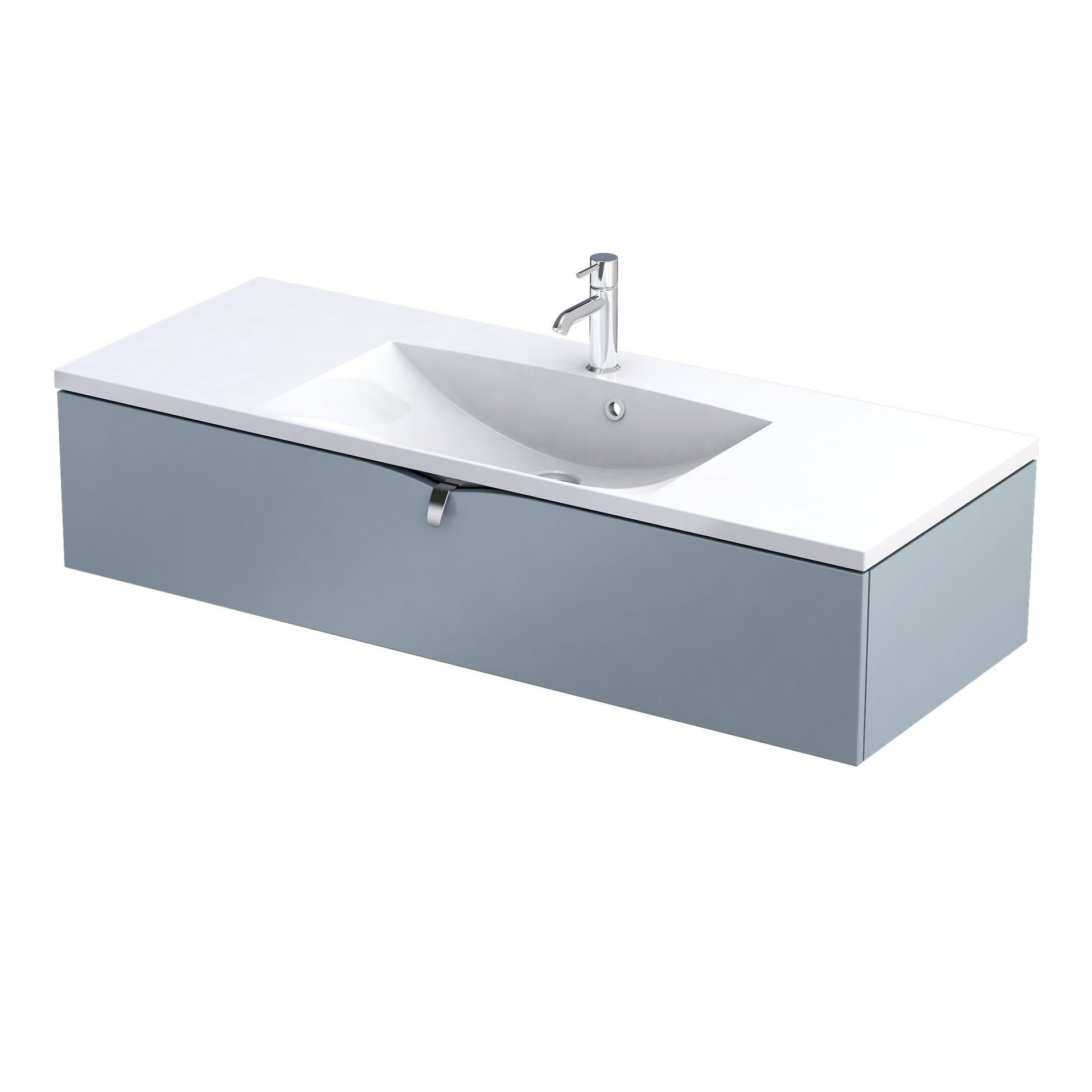 Szafka łazienkowa pod umywalkę Oristo Siena 120 cm niebieski mat OR45-SD1S-120-16
