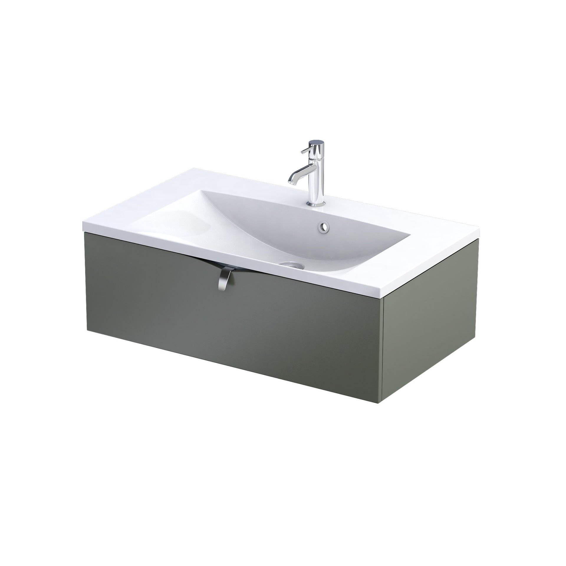 Szafka łazienkowa pod umywalkę Oristo Siena 80 cm zielony mat OR45-SD1S-80-17