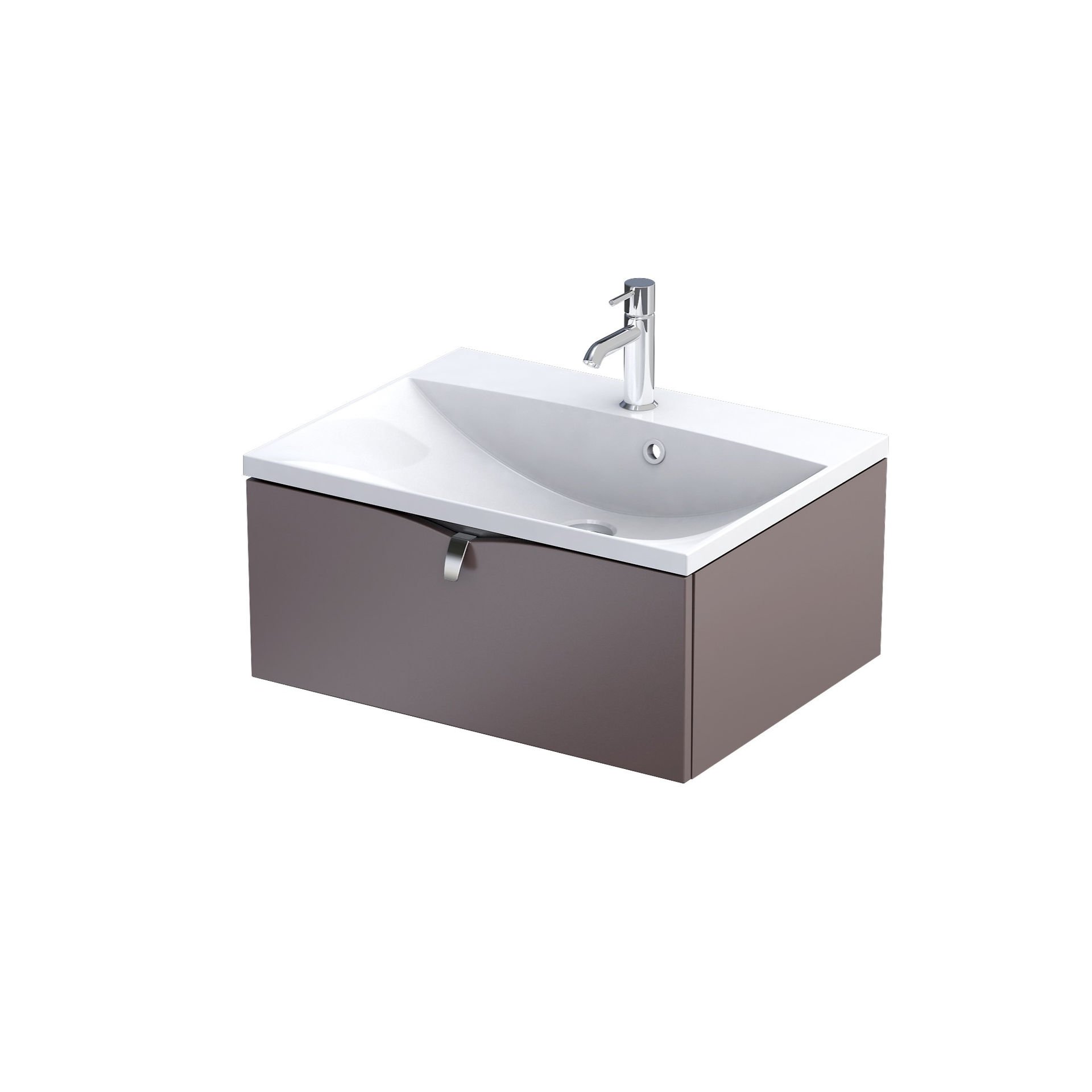 Szafka łazienkowa pod umywalkę Oristo Siena 60 cm brązowy mat OR45-SD1S-60-21