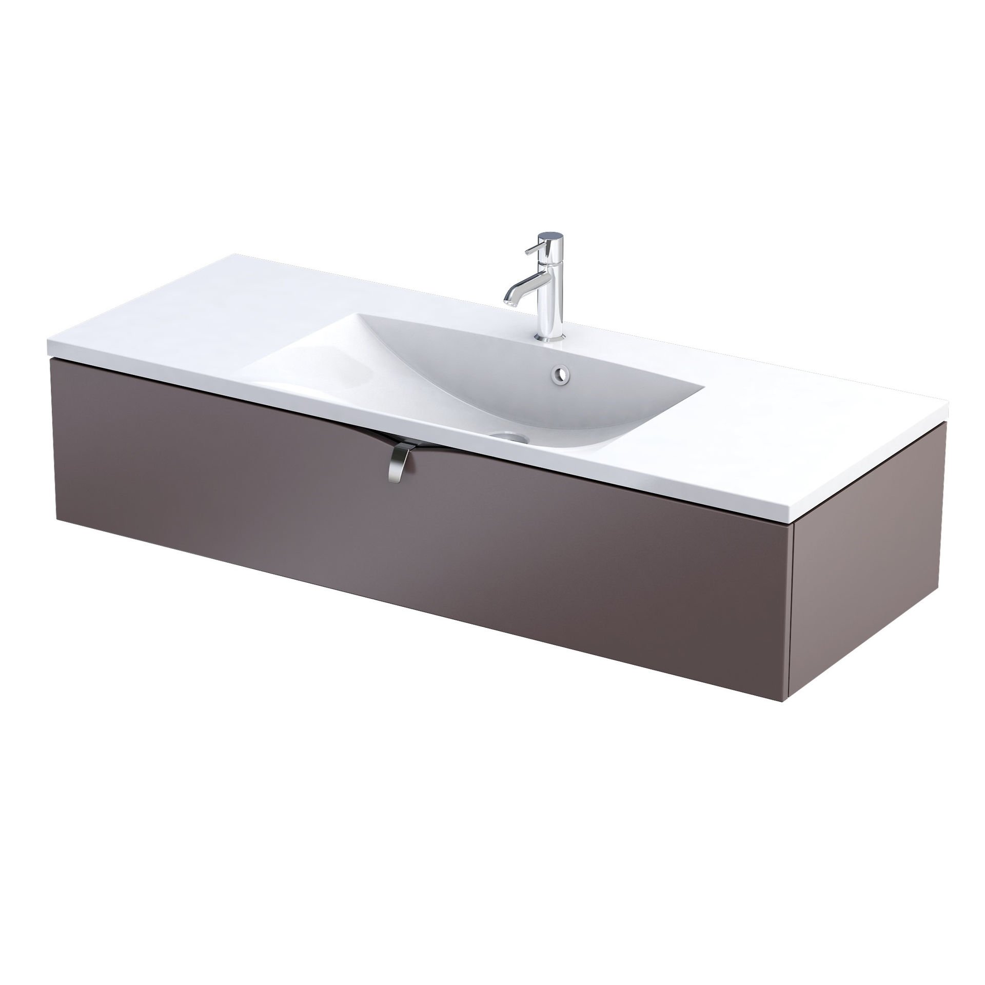 Szafka łazienkowa pod umywalkę Oristo Siena 120 cm brązowy mat OR45-SD1S-120-21