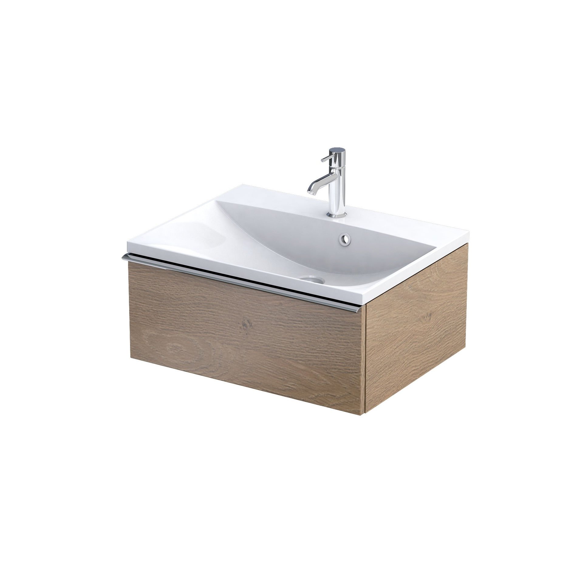 Szafka łazienkowa pod umywalkę Oristo Etna 60 cm dąb kamienny OR52-SD1S-60-78