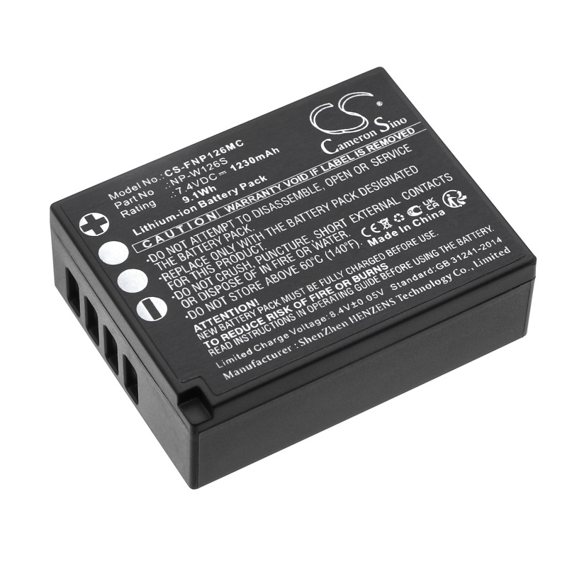 Fujifilm FinePix X-A1 / NP-W126S 1230mAh 9.10Wh Li-Ion 7.4V (Cameron Sino)