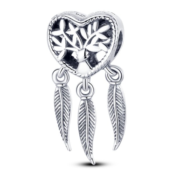 Charms Zawieszka SREBRO 925 koralik do PANDORA Łapacz Snów Drzewo