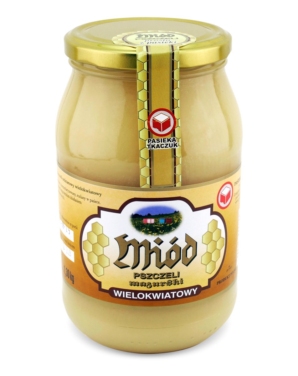 Miód Wielokwiatowy NATURALNY 1.2 kg ŚWIEŻY 2024 z Mazur