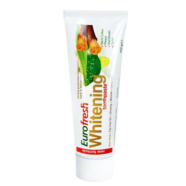 Eurofresh Farmasi Whitening Wybielająca pasta do zębów z miswakiem - 112g