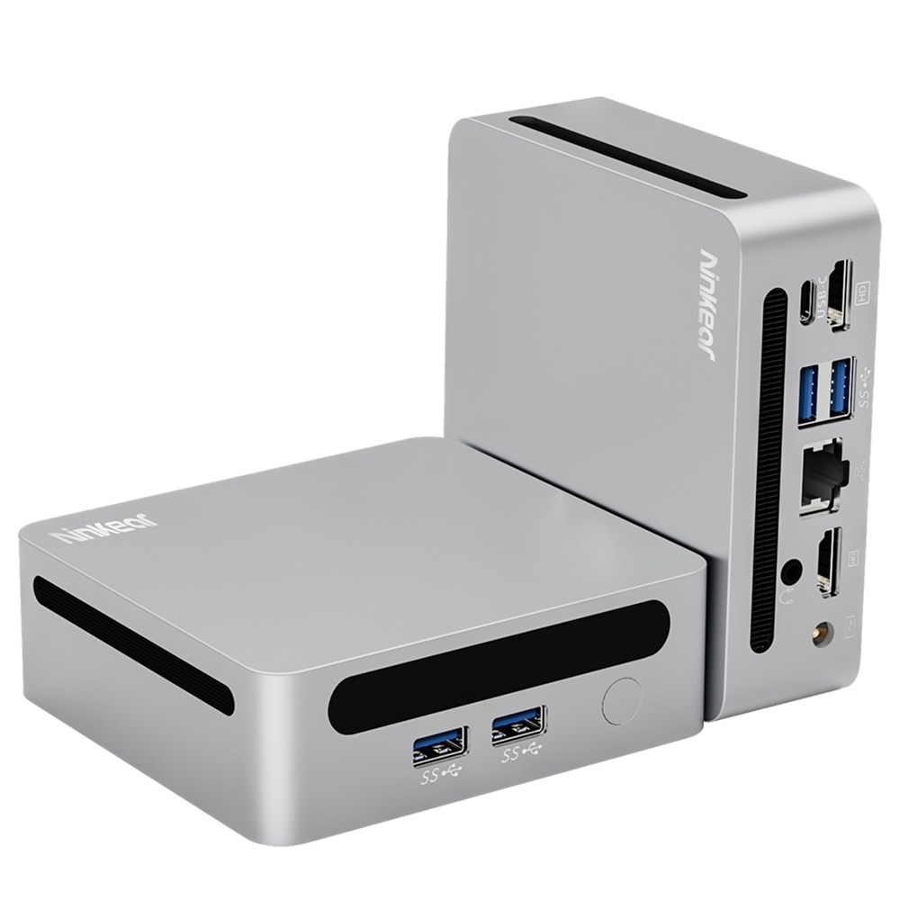 Mini PC Ninkear N4, AMD Ryzen 5 4600H 6 Rdzeni Maks. 4,0GHz, 16GB RAM 512GB SSD, Potrójny Wyświetlacz Type-C (8K) + 2*HDMI (4K)