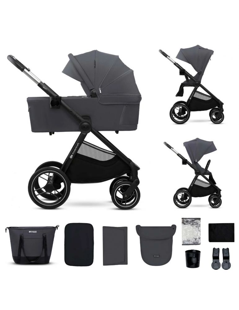 Kinderkraft Nea 2 Wózek głęboko-spacerowy Deep grey