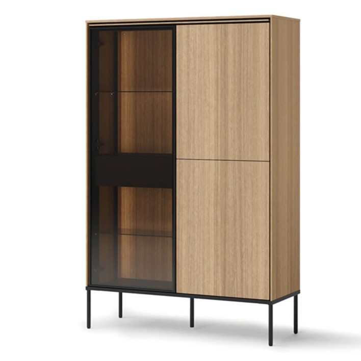 Komoda z oświetleniem 2d1w VISSO VI-01 Dąb linearny