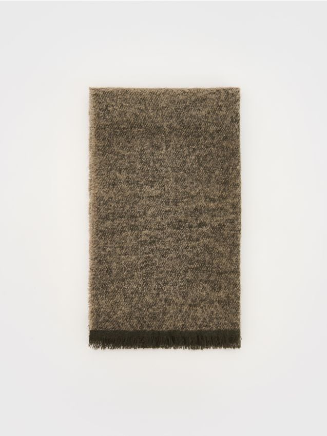 Reserved - Szalik z domieszką wełny - jasny zielony