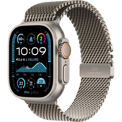 Apple Watch Ultra 2 GPS + Cellular 49mm Tytan Naturalny z Bransoletą mediolańską M Naturalny
