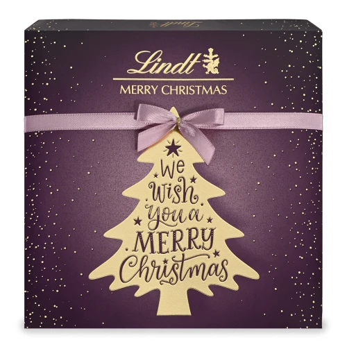 Bombonierka Lindt w świątecznym kaligraficznym pudełku 175g