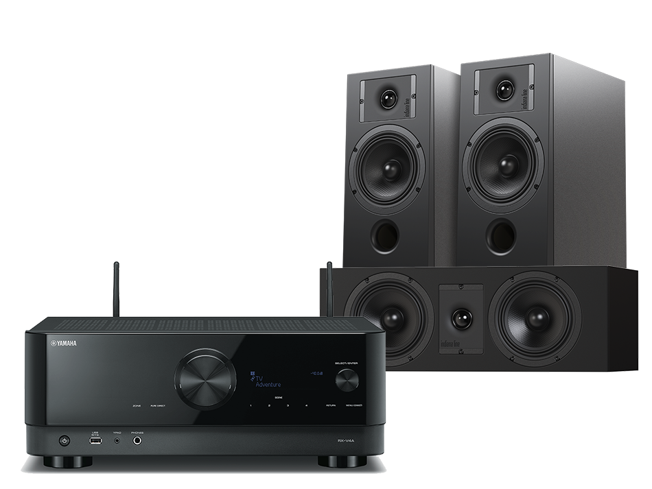Yamaha RX-V4A (czarny) + Diva 3 + 7 (czarny)