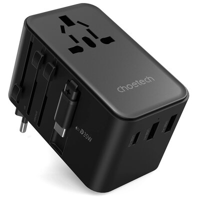 Adapter podróżny CHOETECH PD5020 35W Czarny