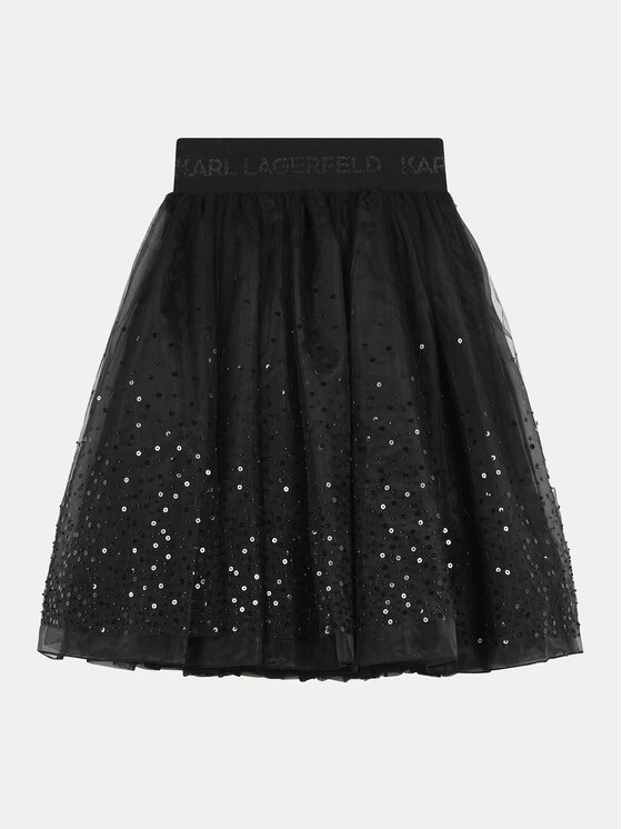 Karl Lagerfeld Kids Spódnica tiulowa Z30199 S Czarny Regular Fit