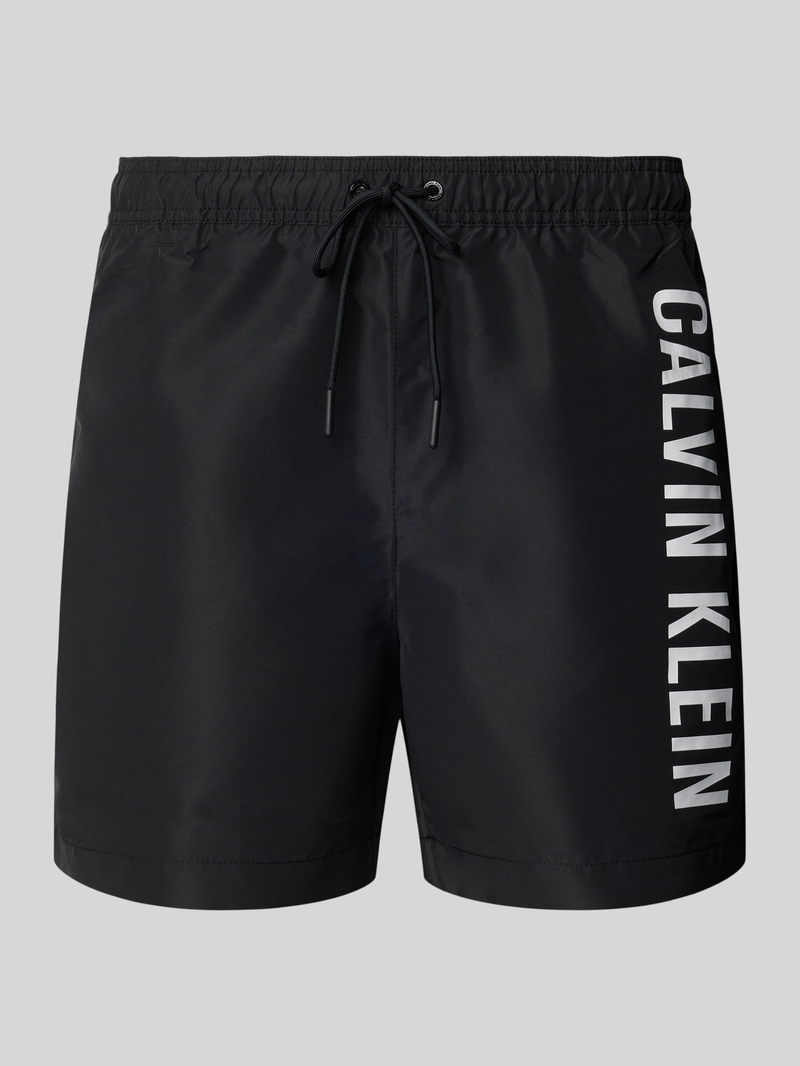 Spodenki kąpielowe o kroju regular fit z nadrukiem z logo