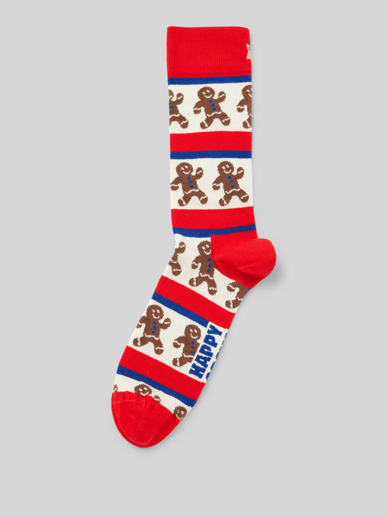 Skarpety z wyhaftowanym motywem model ‘Gingerbread Stripe’