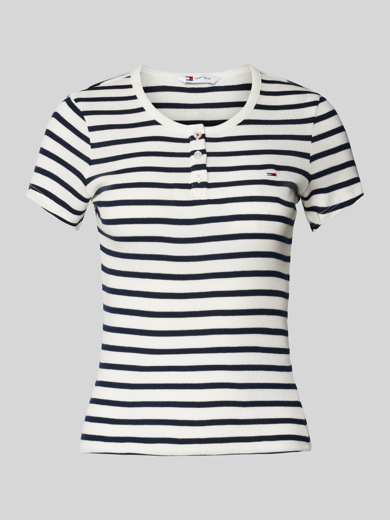 T-shirt o kroju slim fit z wyhaftowanym logo