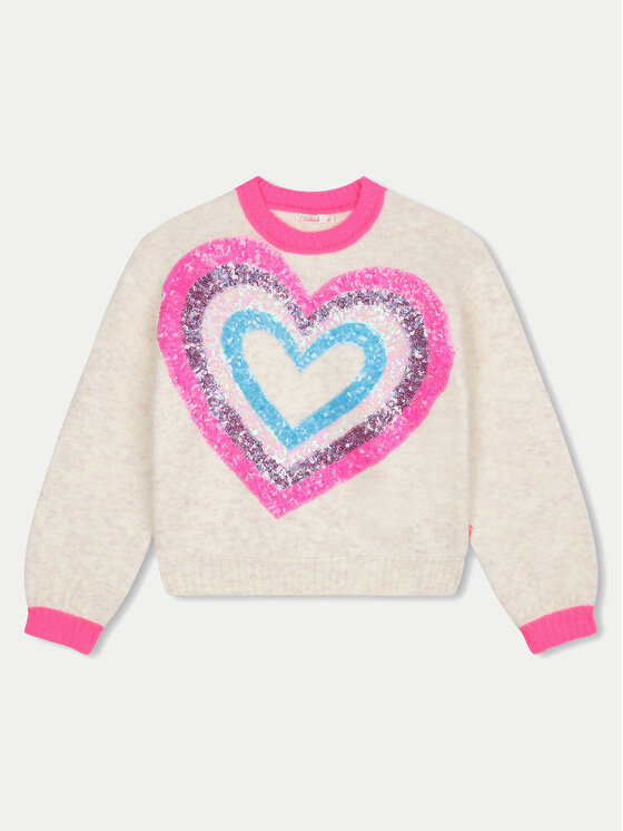 Billieblush Sweter U20460 Écru Regular Fit