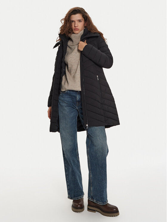DKNY Kurtka puchowa DLEMPN46 Czarny Slim Fit