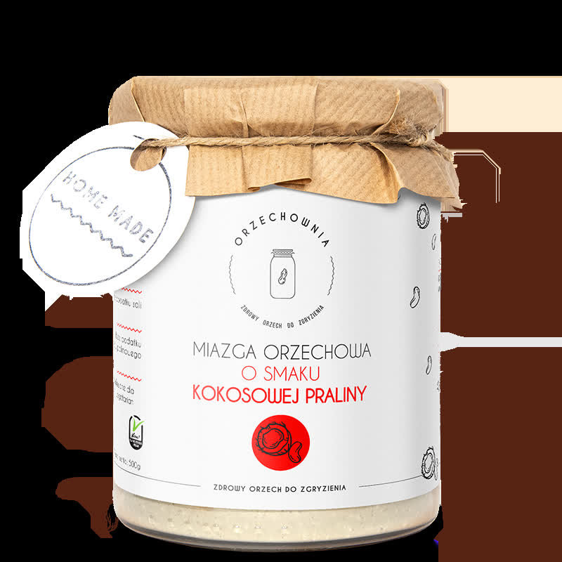 Masło Orzechowe O Smaku Kokosowej Praliny 500 G.