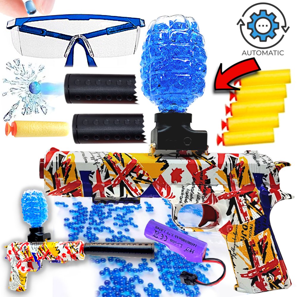 Pistolet Na Kulki Żelowe Wodne AUTOMAT ORBEEZ Bezpieczny +Tłumik