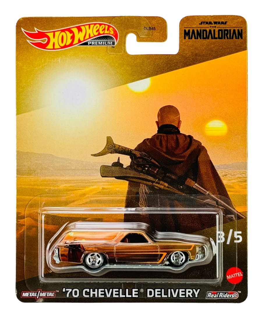 HOT WHEELS PREMIUM POP CULTURE STAR WARS MANDALORIAN '70 CHEVELLE DELIVERY 3/5 HKD04