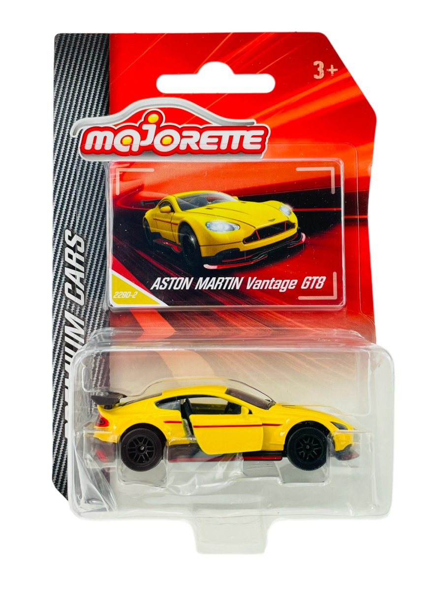 MAJORETTE PREMIUM CARS ASTON MARTIN VANTAGE GT8 ŻÓŁTY 229D-2 1:60