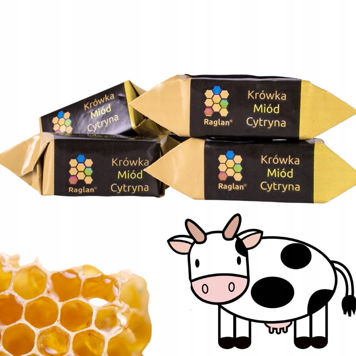 Krówki Miodowo Cytrynowe Raglan Polski Producent 1kg