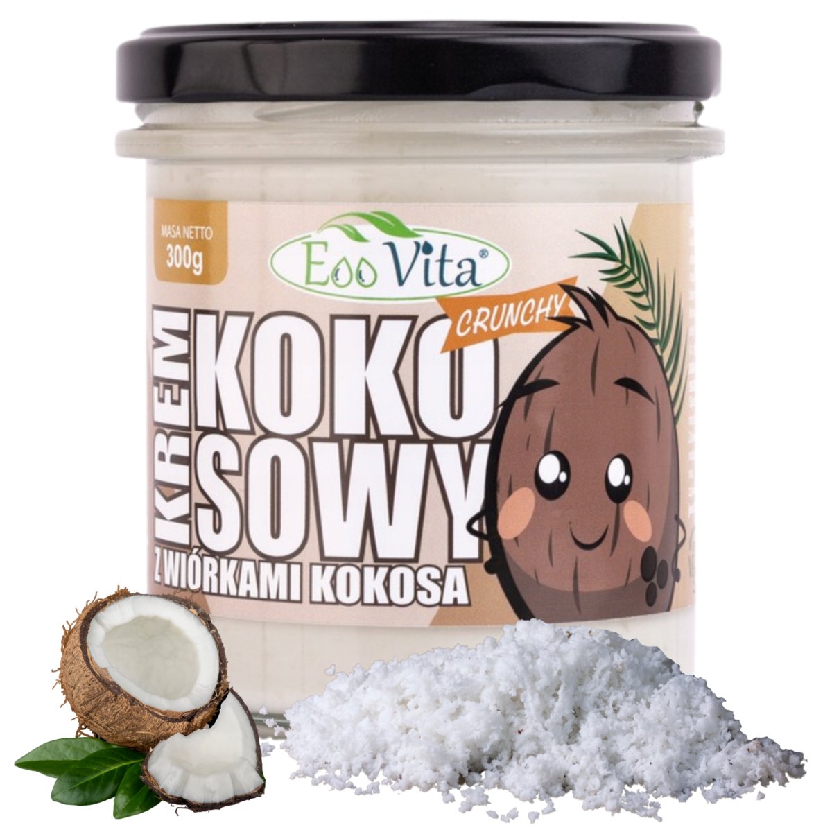 Krem Kokosowy BEZ CUKRU! 300g EOOVita! VEGAN! Past