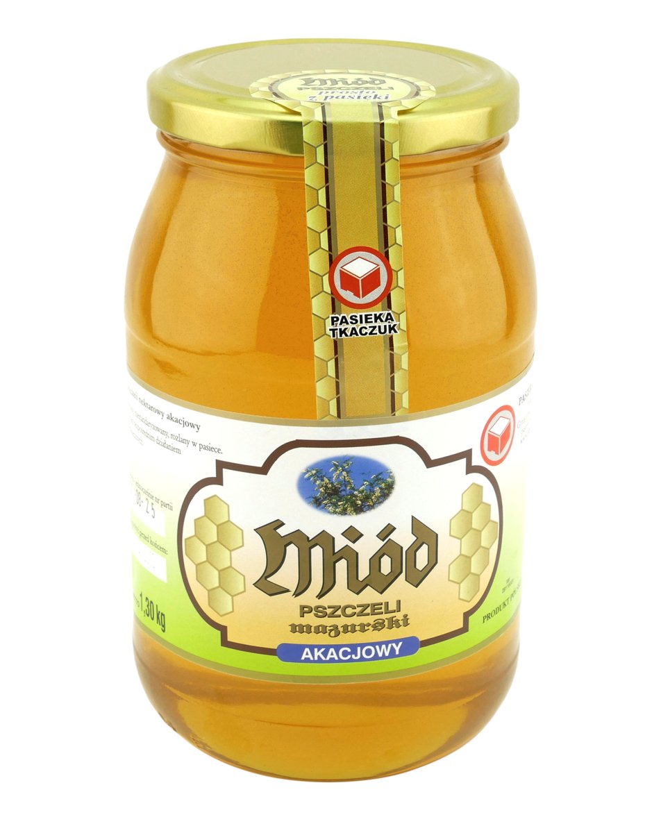 Miód Akacjowy DLA CUKRZYKÓW z Mazur 1,2 kg PŁYNNY
