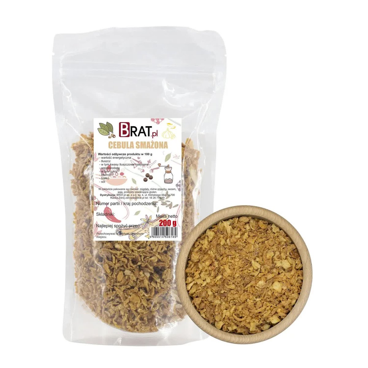 Cebula SMAŻONA (prażona) 200g Wysoka JAKOŚĆ Produkt NATURALNY