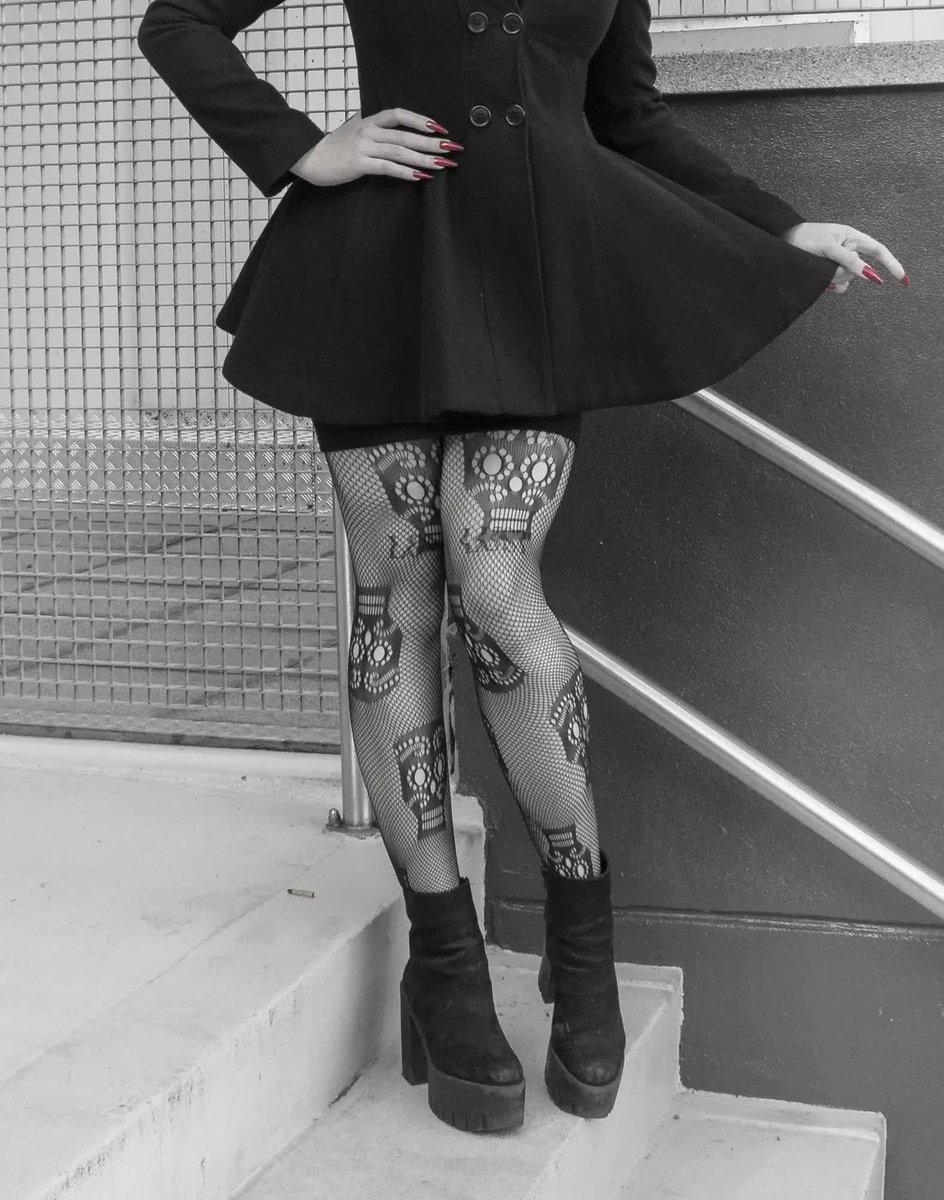 rajstopy  SUGAR SKULL KABARETKI czarne