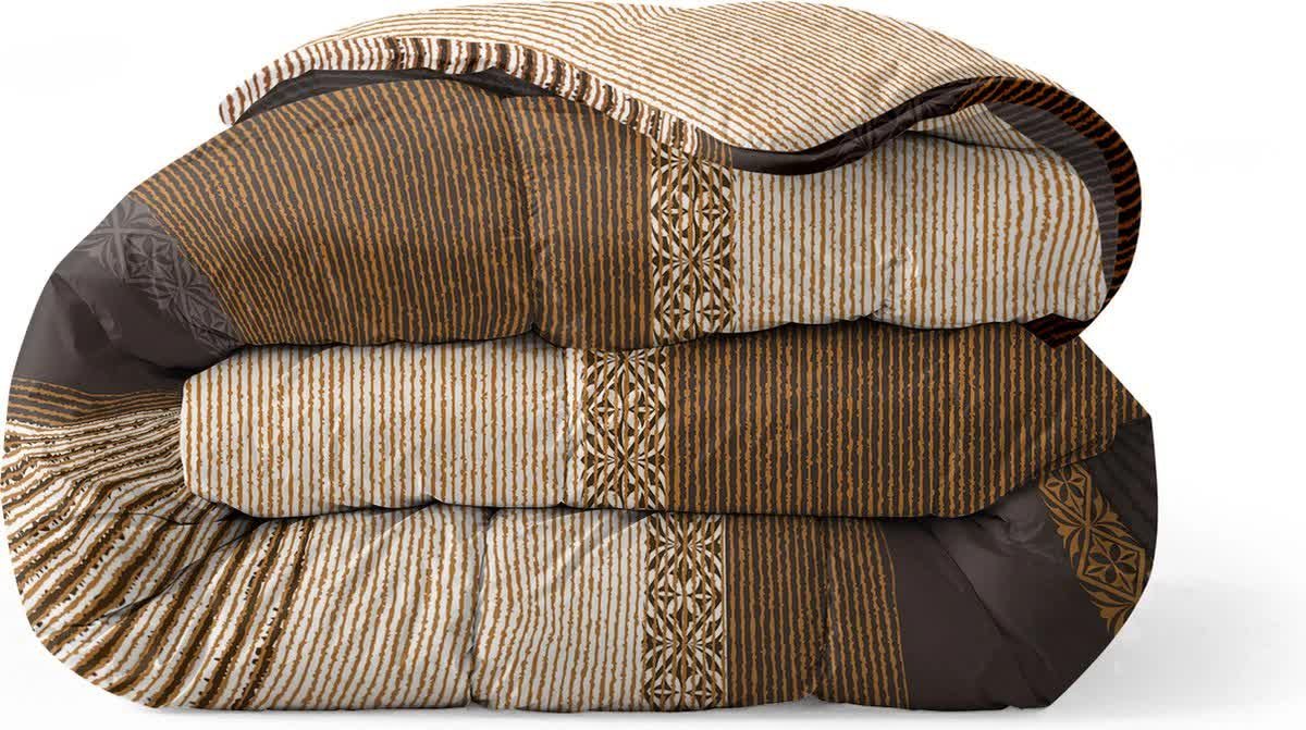 240x200 MARINA Lazy All-in-one brąz  kołdra z poszewką na poduszkę