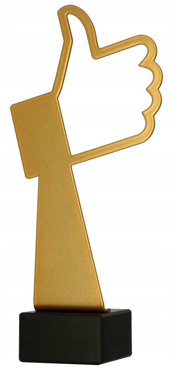 Puchar / Statuetka metalowa LIKE, LAJK, OKEJKA, LUBIĘ TO + GRAWER! HIT!