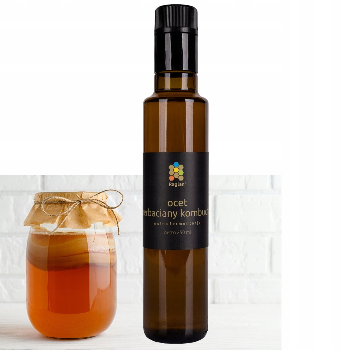 Ocet Herbaciany Kombucha 250ml Niefiltrowany Polski Producent RAGLAN