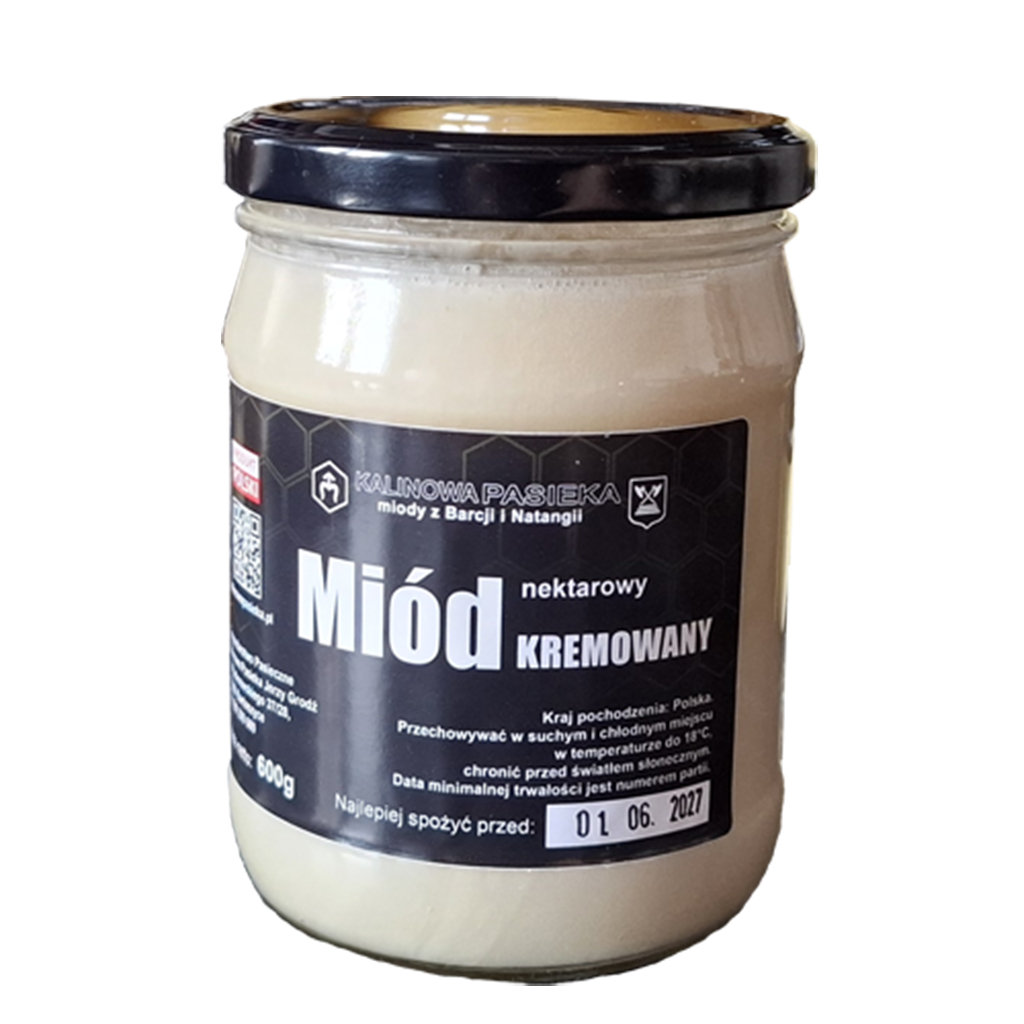 Miód kremowany wielokwiatowy wiosenny 600g zbiór 2024 / Kalinowa Pasieka