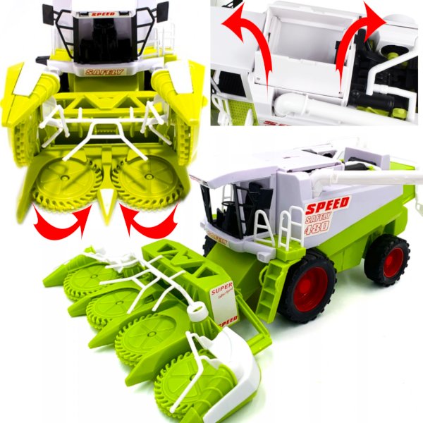 CLAAS Duży KOMBAJN DO KUKURYDZY Traktor Zabawka >Ruchome Elementy  Napęd