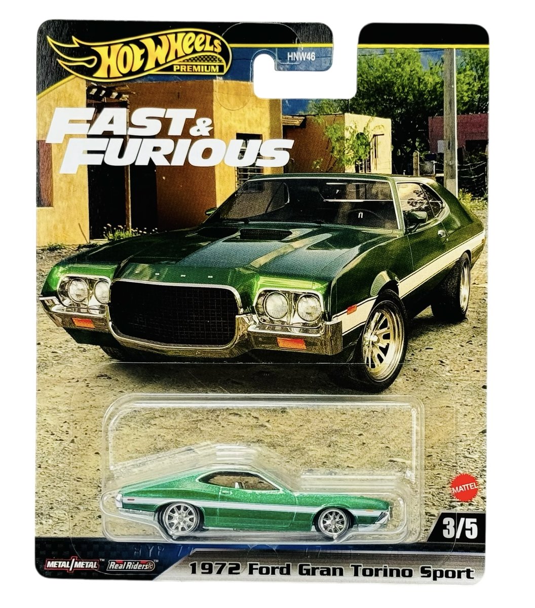 HOT WHEELS 2023 1972 FORD GRAN TORINO SPORT FAST AND FURIOUS 3/5 HYP72