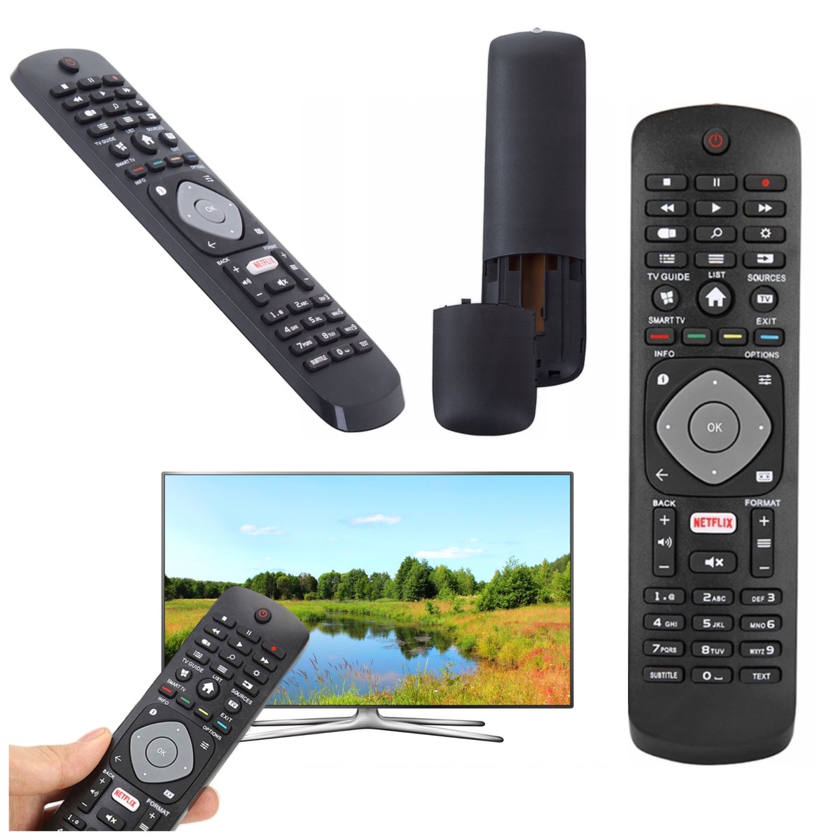 Pilot uniwersalny do telewizora zamiennik TV Smart 4K UHD Philips Netflix