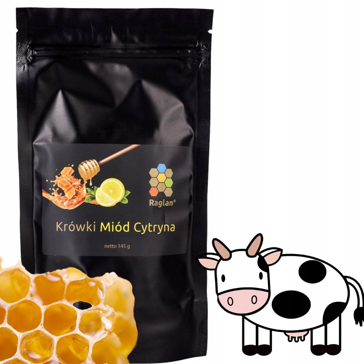 Krówki Miód z Cytryną Raglan Polski Producent 145g