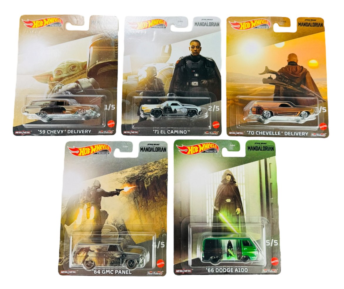 HOT WHEELS PREMIUM POP CULTURE STAR WARS MANDALORIAN ZESTAW 5szt DLB45