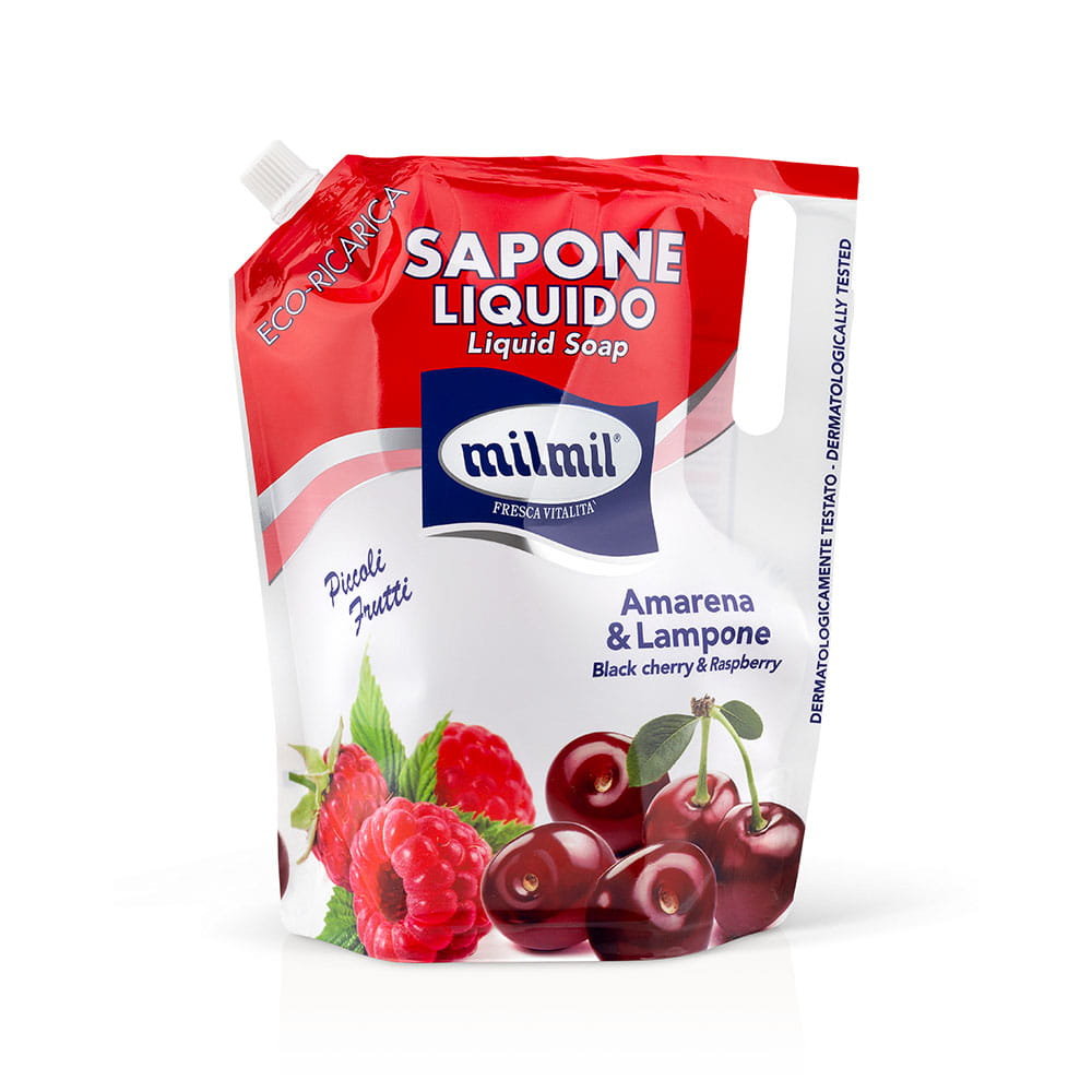 MilMil mydło w płynie Czereśnia i Malina ZAPAS 900ml