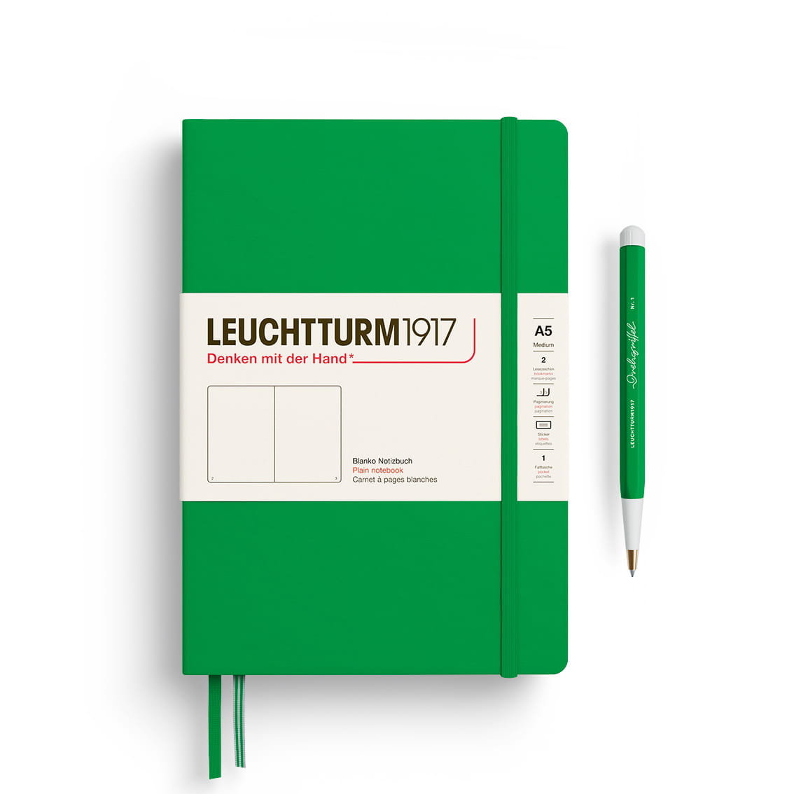 Notatnik Leuchtturm1917 Medium A5, gładki, Spring Leaf